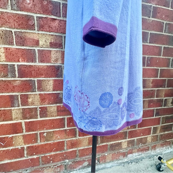 Title Nine Purple Floral Twist VNeck Sweater Dress Floral BOHO Active Outdoorsy - Picture 12 of 12